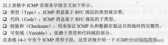 ICMP字段含义