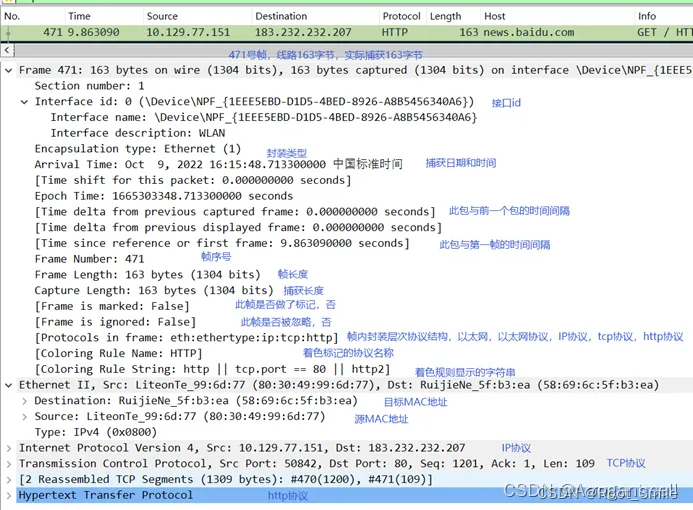  Packet Details 面板